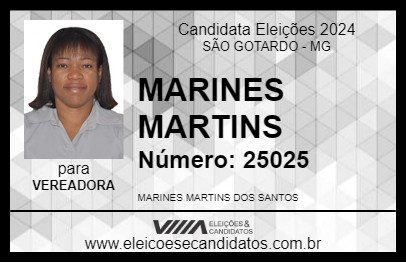 Candidato MARINES MARTINS 2024 - SÃO GOTARDO - Eleições