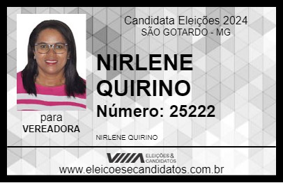 Candidato NIRLENE QUIRINO 2024 - SÃO GOTARDO - Eleições