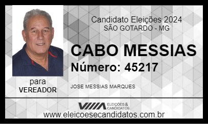 Candidato CABO MESSIAS 2024 - SÃO GOTARDO - Eleições