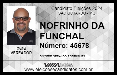 Candidato NOFRINHO DA FUNCHAL 2024 - SÃO GOTARDO - Eleições