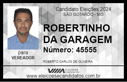 Candidato ROBERTINHO DA GARAGEM 2024 - SÃO GOTARDO - Eleições