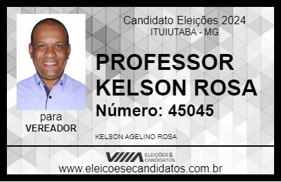 Candidato PROFESSOR KELSON ROSA 2024 - ITUIUTABA - Eleições