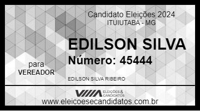 Candidato EDILSON SILVA 2024 - ITUIUTABA - Eleições