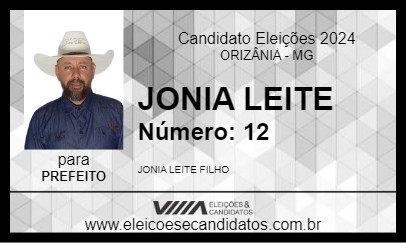 Candidato JONIA LEITE 2024 - ORIZÂNIA - Eleições