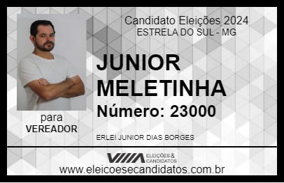 Candidato JUNIOR MELETINHA 2024 - ESTRELA DO SUL - Eleições