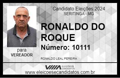 Candidato RONALDO DO ROQUE 2024 - SERITINGA - Eleições