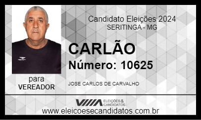 Candidato CARLÃO 2024 - SERITINGA - Eleições