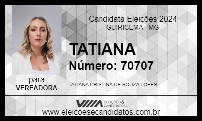 Candidato TATIANA 2024 - GUIRICEMA - Eleições