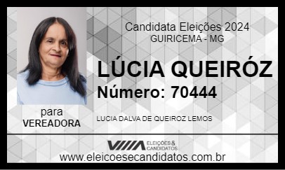 Candidato LÚCIA QUEIRÓZ 2024 - GUIRICEMA - Eleições