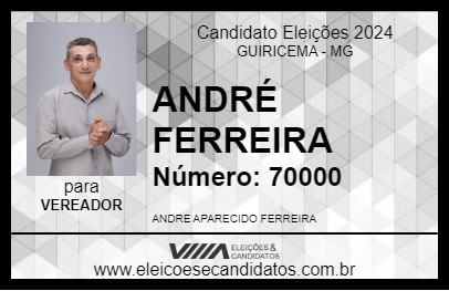 Candidato ANDRÉ FERREIRA 2024 - GUIRICEMA - Eleições