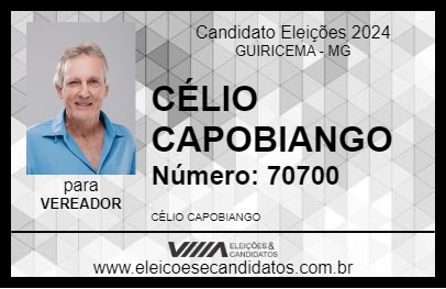 Candidato CÉLIO CAPOBIANGO 2024 - GUIRICEMA - Eleições