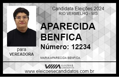 Candidato APARECIDA BENFICA 2024 - RIO VERMELHO - Eleições