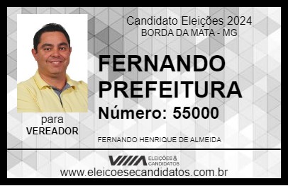 Candidato FERNANDO PREFEITURA 2024 - BORDA DA MATA - Eleições