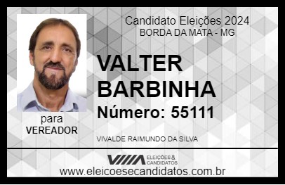 Candidato VALTER BARBINHA 2024 - BORDA DA MATA - Eleições