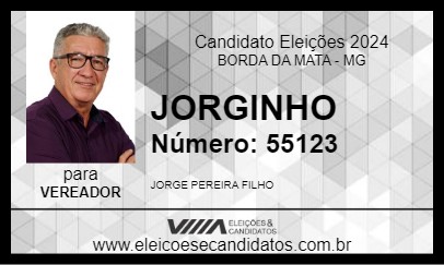 Candidato JORGINHO 2024 - BORDA DA MATA - Eleições