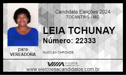 Candidato LEIA TCHUNAY 2024 - TOCANTINS - Eleições