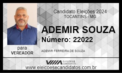 Candidato ADEMIR SOUZA 2024 - TOCANTINS - Eleições