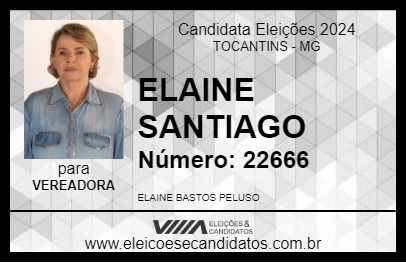 Candidato ELAINE SANTIAGO 2024 - TOCANTINS - Eleições