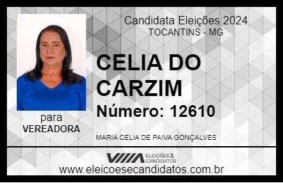 Candidato CELIA DO CARZIM 2024 - TOCANTINS - Eleições