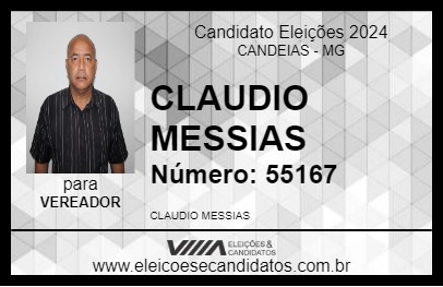 Candidato CLAUDIO MESSIAS 2024 - CANDEIAS - Eleições