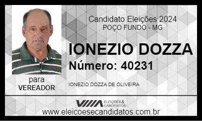 Candidato IONEZIO DOZZA 2024 - POÇO FUNDO - Eleições