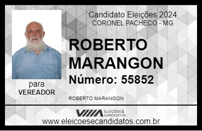 Candidato ROBERTO MARANGON 2024 - CORONEL PACHECO - Eleições