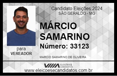 Candidato MÁRCIO SAMARINO 2024 - SÃO GERALDO - Eleições