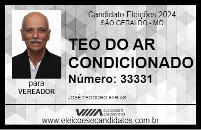 Candidato TEO DO AR CONDICIONADO 2024 - SÃO GERALDO - Eleições