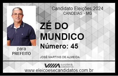 Candidato ZÉ DO MUNDICO 2024 - CANDEIAS - Eleições