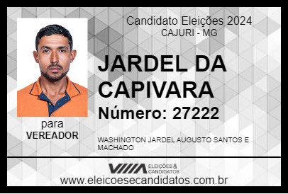 Candidato JARDEL DA CAPIVARA 2024 - CAJURI - Eleições