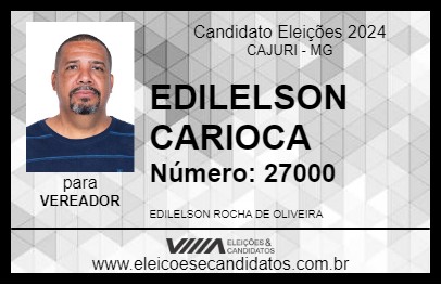 Candidato EDILELSON CARIOCA 2024 - CAJURI - Eleições