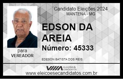 Candidato EDSON DA AREIA 2024 - MANTENA - Eleições