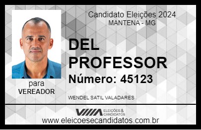 Candidato DEL PROFESSOR 2024 - MANTENA - Eleições