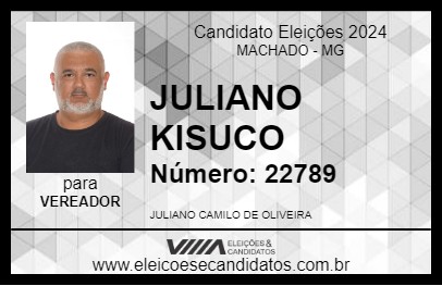 Candidato JULIANO KISUCO 2024 - MACHADO - Eleições