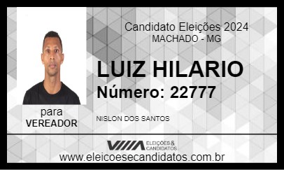 Candidato NILSON DOS SANTOS 2024 - MACHADO - Eleições