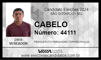 Candidato CABELO 2024 - SÃO GOTARDO - Eleições