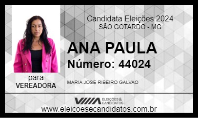 Candidato ANA PAULA 2024 - SÃO GOTARDO - Eleições