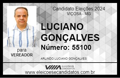 Candidato LUCIANO GONÇALVES 2024 - VIÇOSA - Eleições