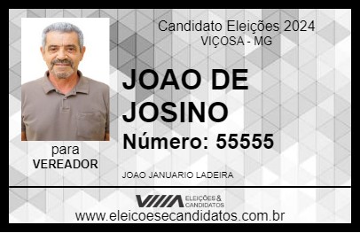 Candidato JOAO DE JOSINO 2024 - VIÇOSA - Eleições