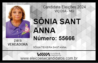 Candidato SÔNIA SANT  ANNA 2024 - VIÇOSA - Eleições