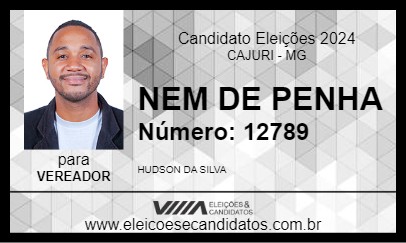 Candidato NEM DE PENHA 2024 - CAJURI - Eleições