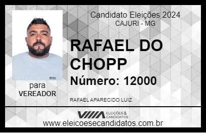 Candidato RAFAEL DO CHOPP 2024 - CAJURI - Eleições