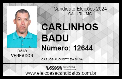 Candidato CARLINHOS BADU 2024 - CAJURI - Eleições