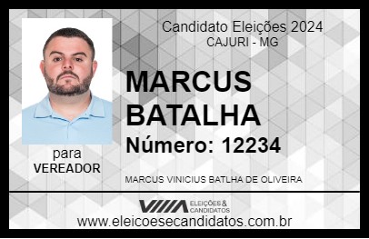 Candidato MARCUS BATALHA 2024 - CAJURI - Eleições