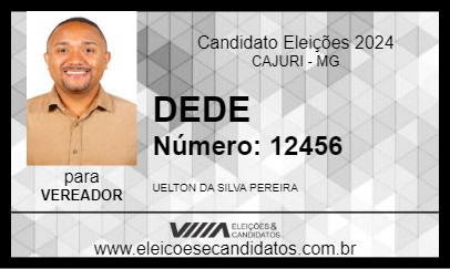 Candidato DEDE 2024 - CAJURI - Eleições