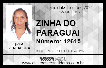 Candidato ZINHA DO PARAGUAI 2024 - CAJURI - Eleições