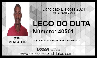 Candidato LECO DO DUTA 2024 - GUARANI - Eleições