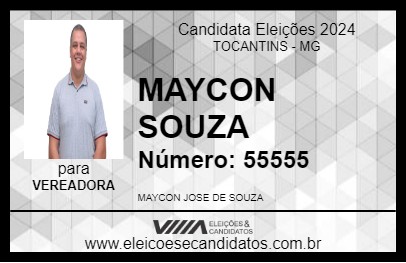 Candidato MAYCON SOUZA 2024 - TOCANTINS - Eleições