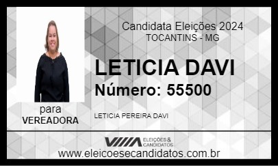 Candidato LETICIA DAVI 2024 - TOCANTINS - Eleições