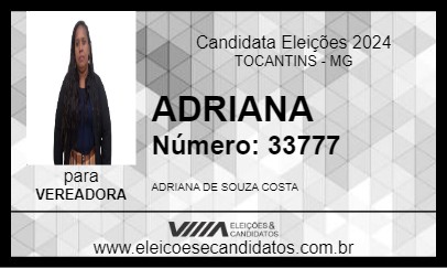 Candidato ADRIANA 2024 - TOCANTINS - Eleições